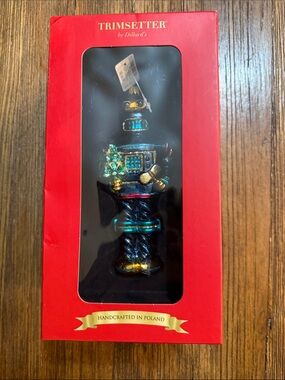 Trimsetter by Dillards Teal & Gold Handcrafted Robot ornament
